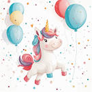 Licorne enchant&eacute;e pour un anniversaire magique